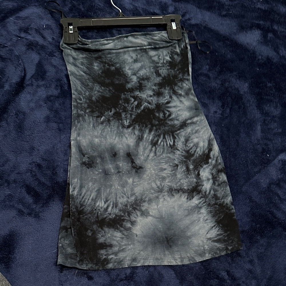 SHEIN Gray-Black Tie-Dye Pencil Skirt